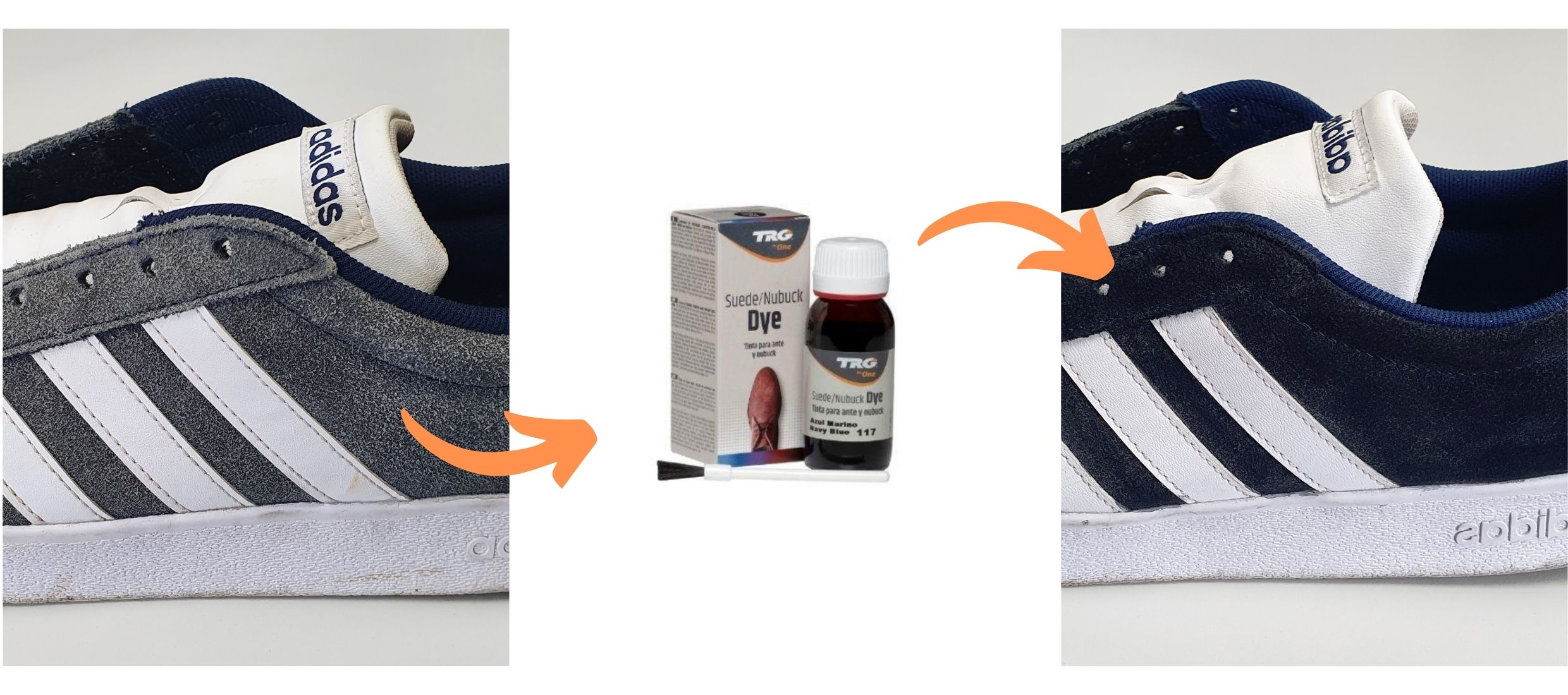 Modrá barva na semišové boty 117 Navy Blue Zabarvení odřenin, skvrn a nedostatků na semiši 